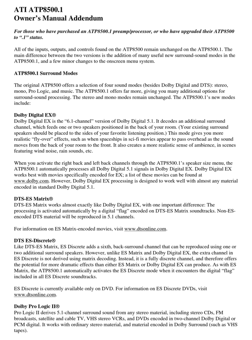 ATI Technologies ATP8500.1 Owner's manual addendum