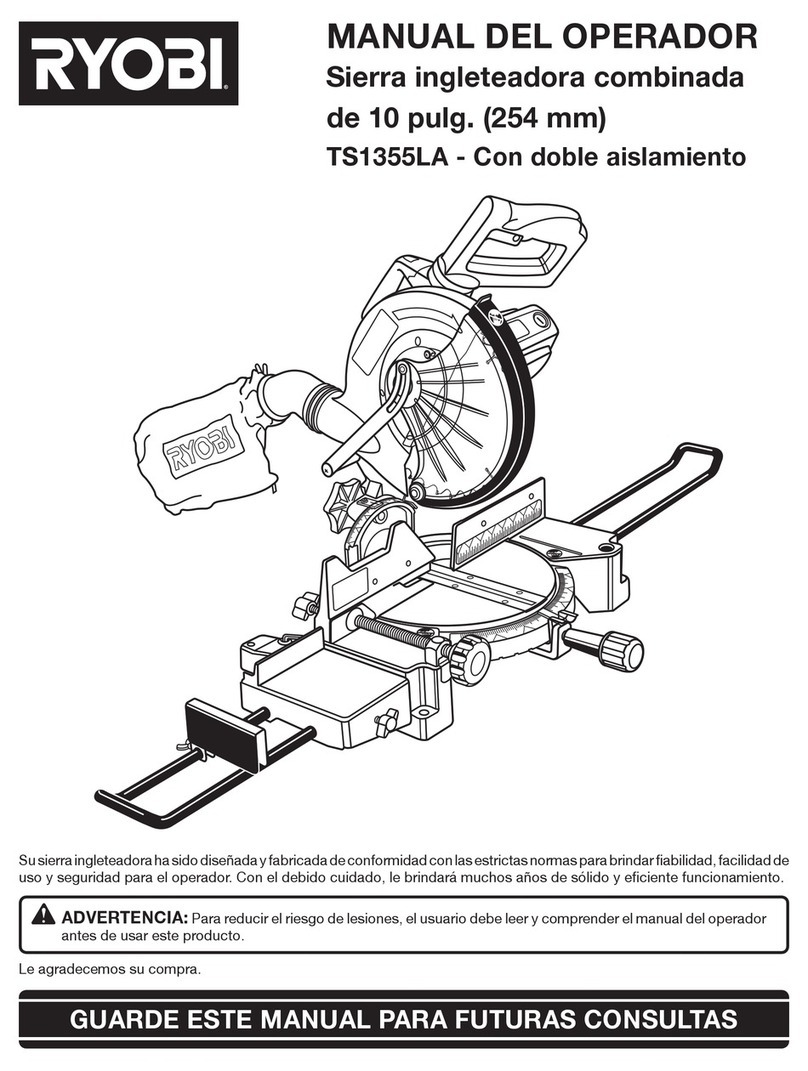 Ryobi TS1355LA User guide