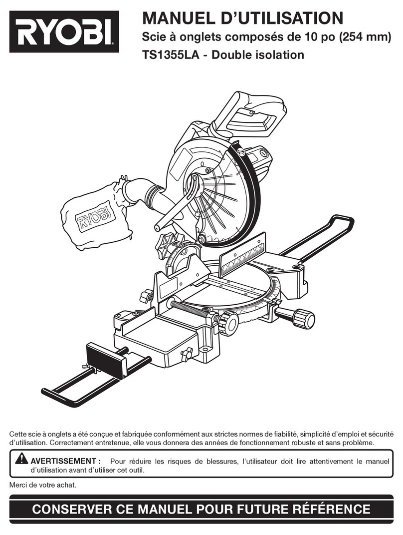 Ryobi TS1355LA User manual