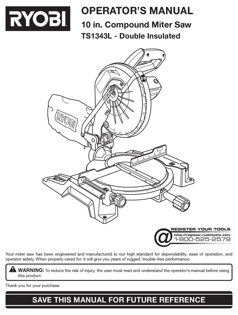 Ryobi TS1343L User manual
