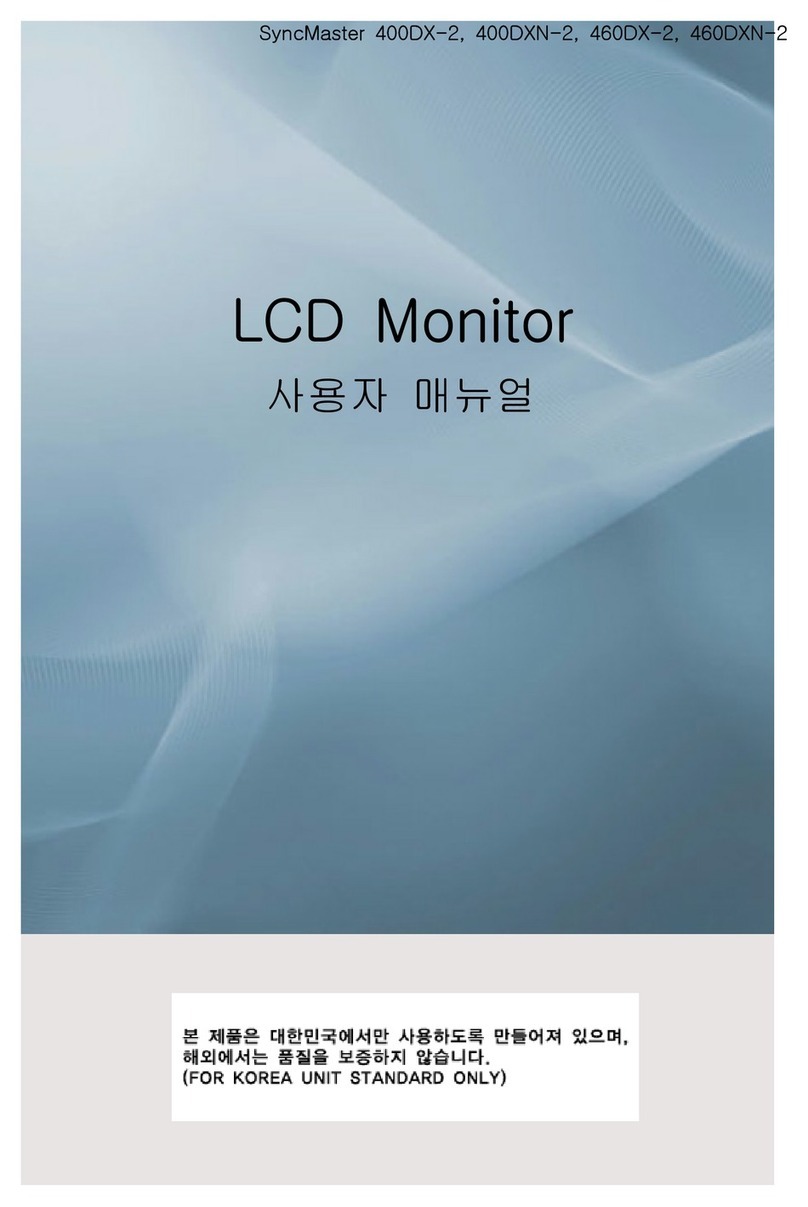 Samsung 400DX-2 - 40IN LCD 1920X1080 3000:1 VGA Dvi User manual