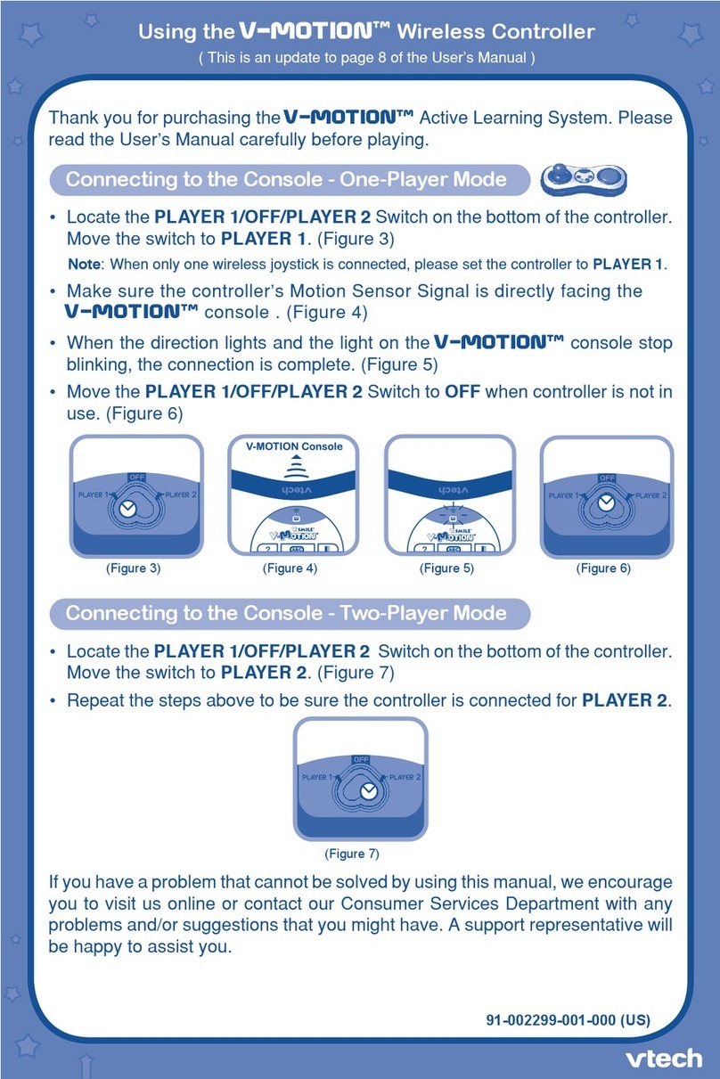 V-tech V.Smile Motion Wireless Controller user manual V-tech V.Smile Motion Wireless Controller user manual