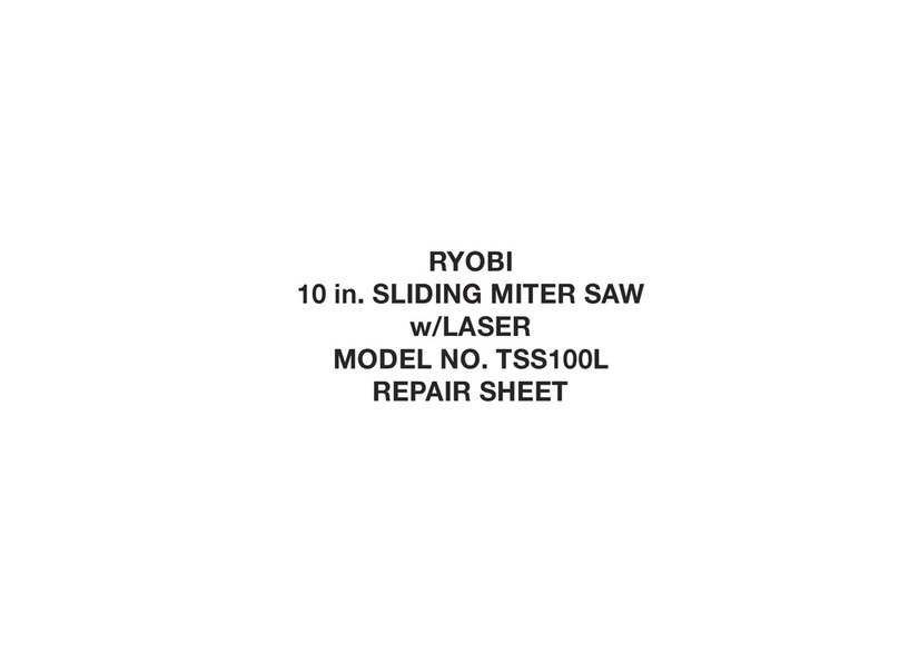 Ryobi TSS101L Quick setup guide Ryobi TSS101L Quick setup guide