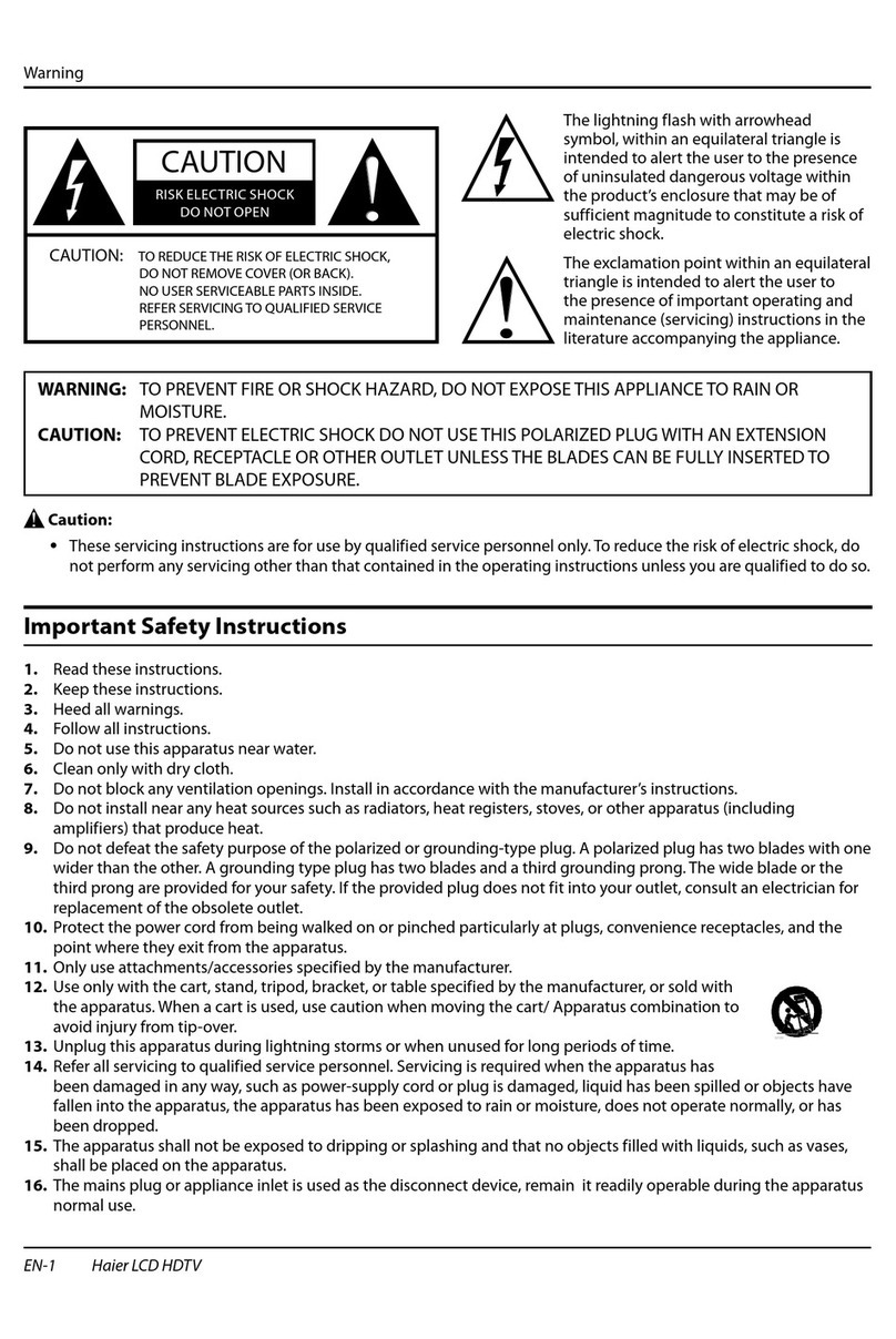 Haier HL42XZK2a User manual Haier HL42XZK2a User manual