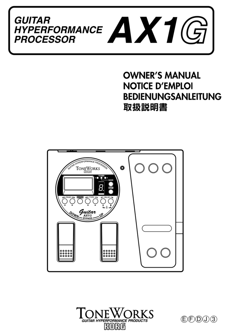 Korg Toneworks AX1G owner's manual