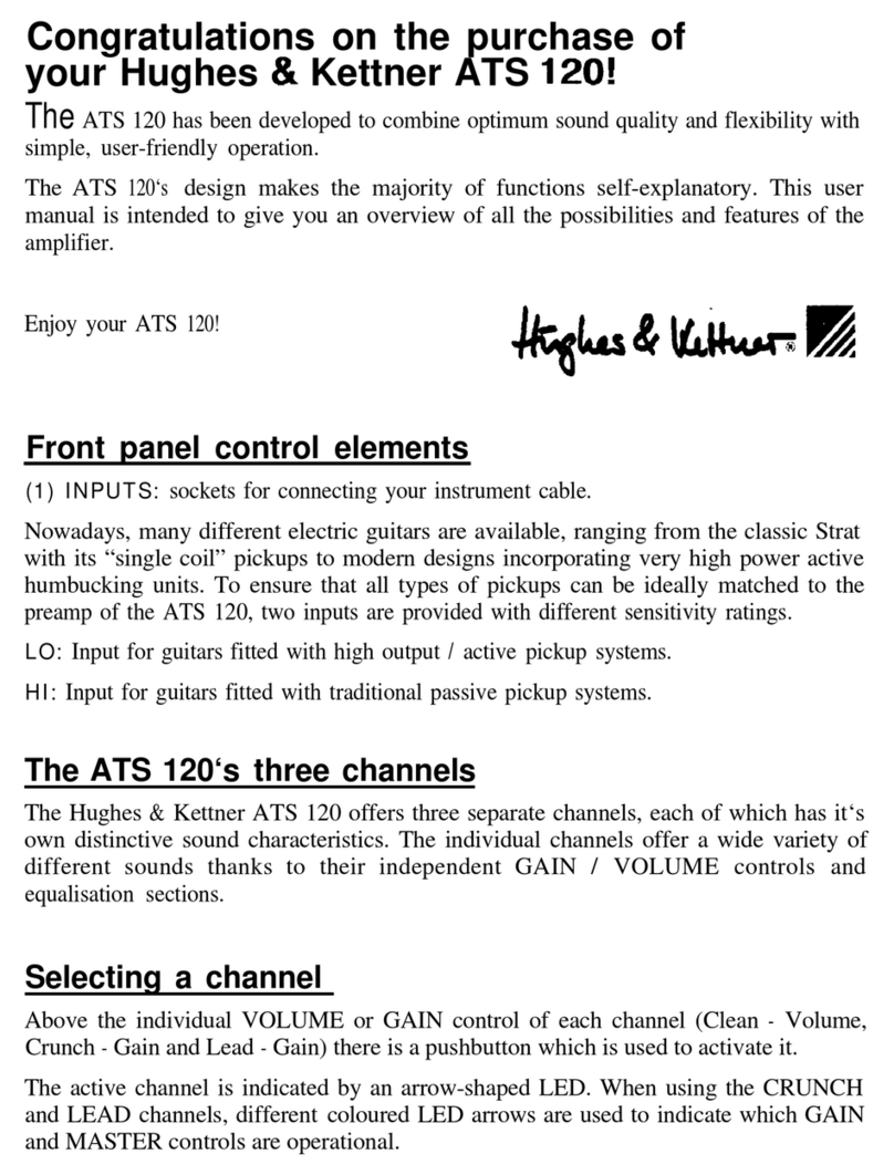 Hughes & Kettner ATS 120 User manual