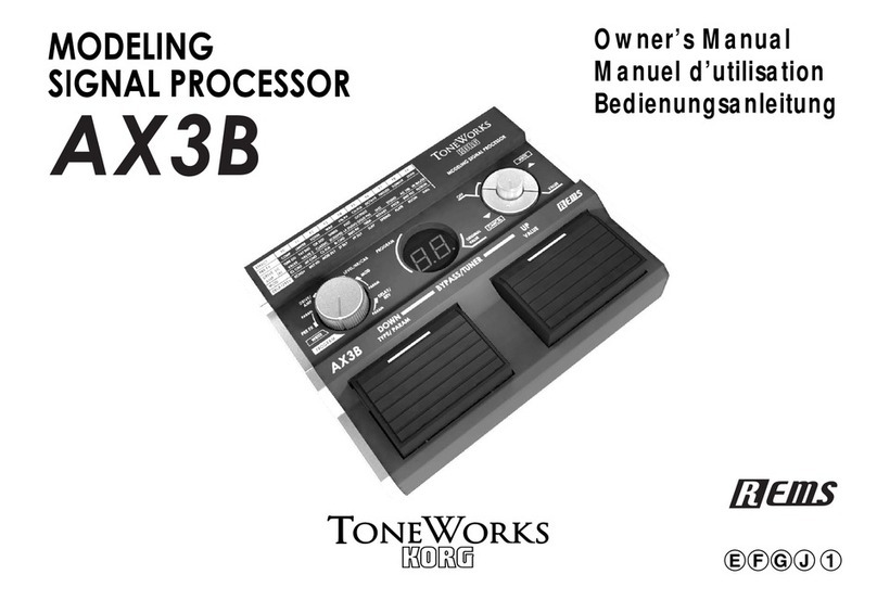 Korg Toneworks AX3B owner's manual