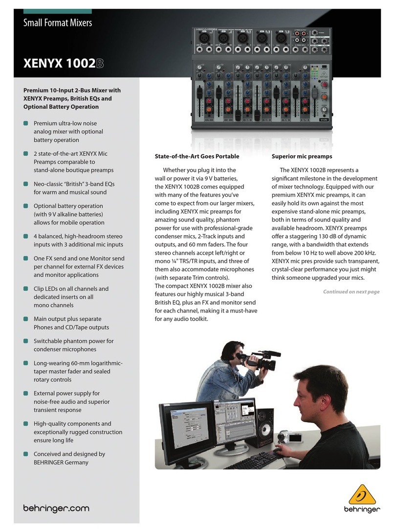 Behringer XENYX 1002B User manual
