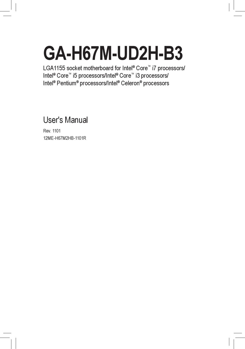 Gigabyte GA-H67M-UD2H-B3 user manual