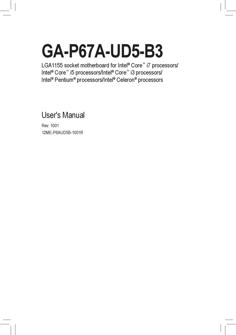 Gigabyte GA-P67A-UD5-B3 user manual