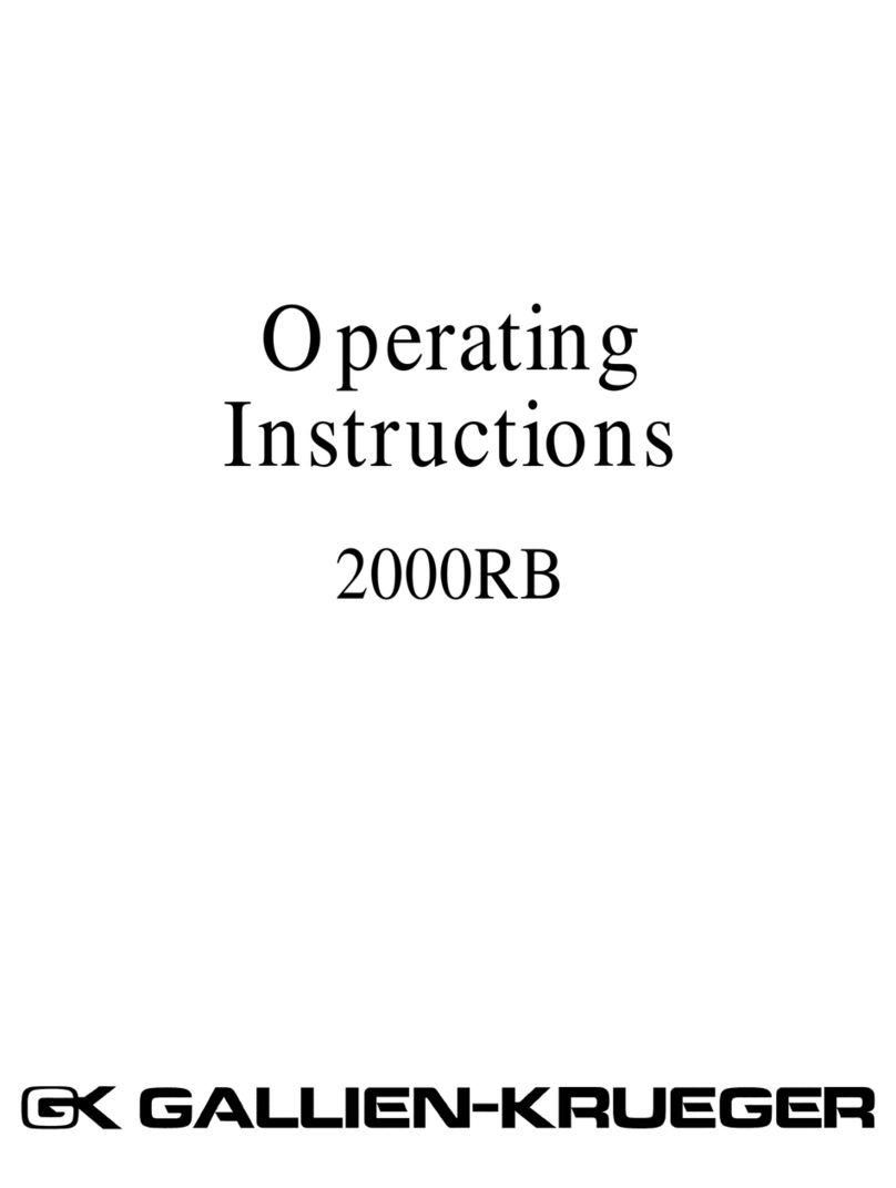 Gallien-Krueger 2000RB operating instructions
