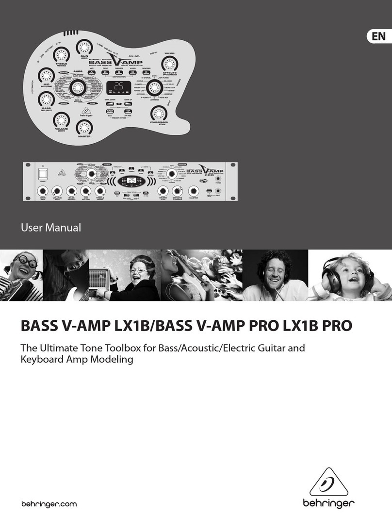 Behringer BASS V-AMP LX1B user manual