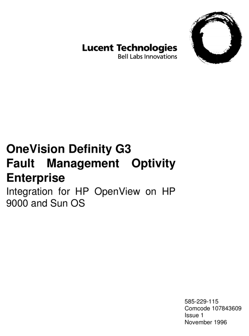 Lucent Technologies OneVision DEFINITY G3 Fault Management Quick setup guide