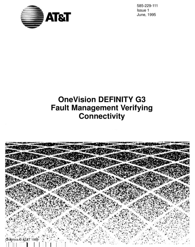 AT&T OneVision DEFINITY G3 Fault Management  and... Programming manual