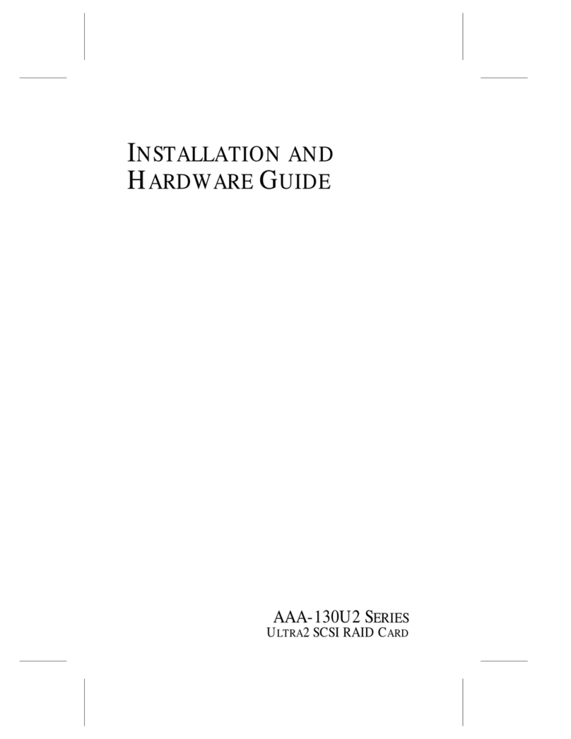 Adaptec AAA-133U2 Hardware guide