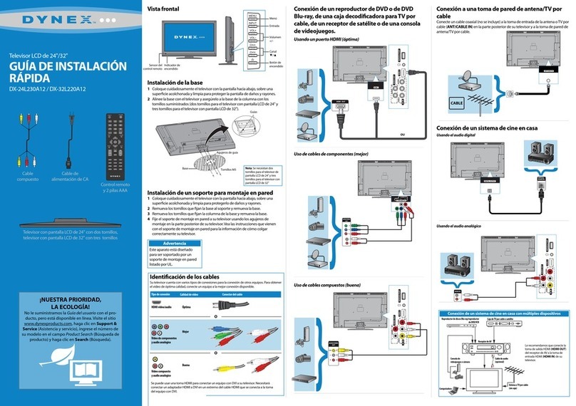 Dynex DX-24L230A12 Parts list manual