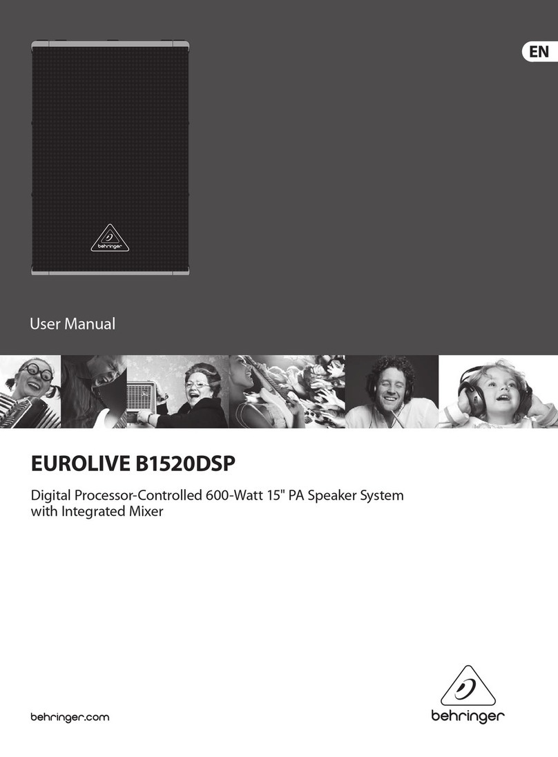Behringer Eurolive B1520DSP User manual