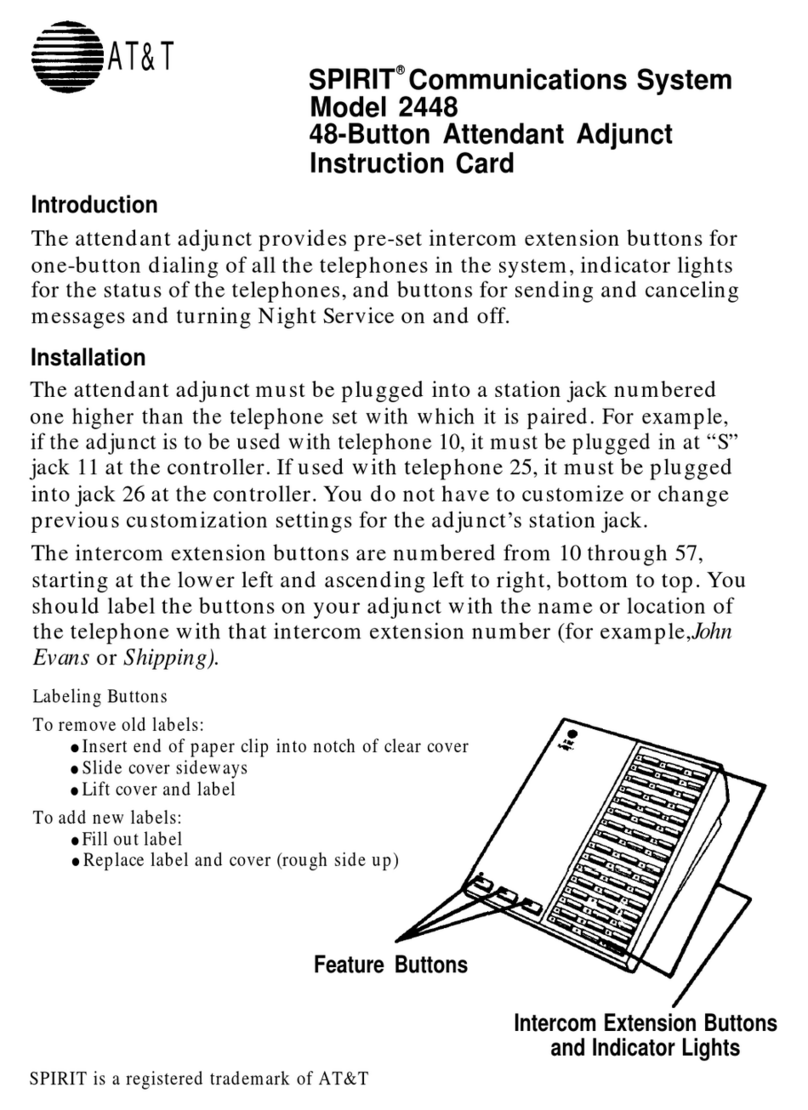AT&T SPIRIT 2448 Expansion Unit Technical manual
