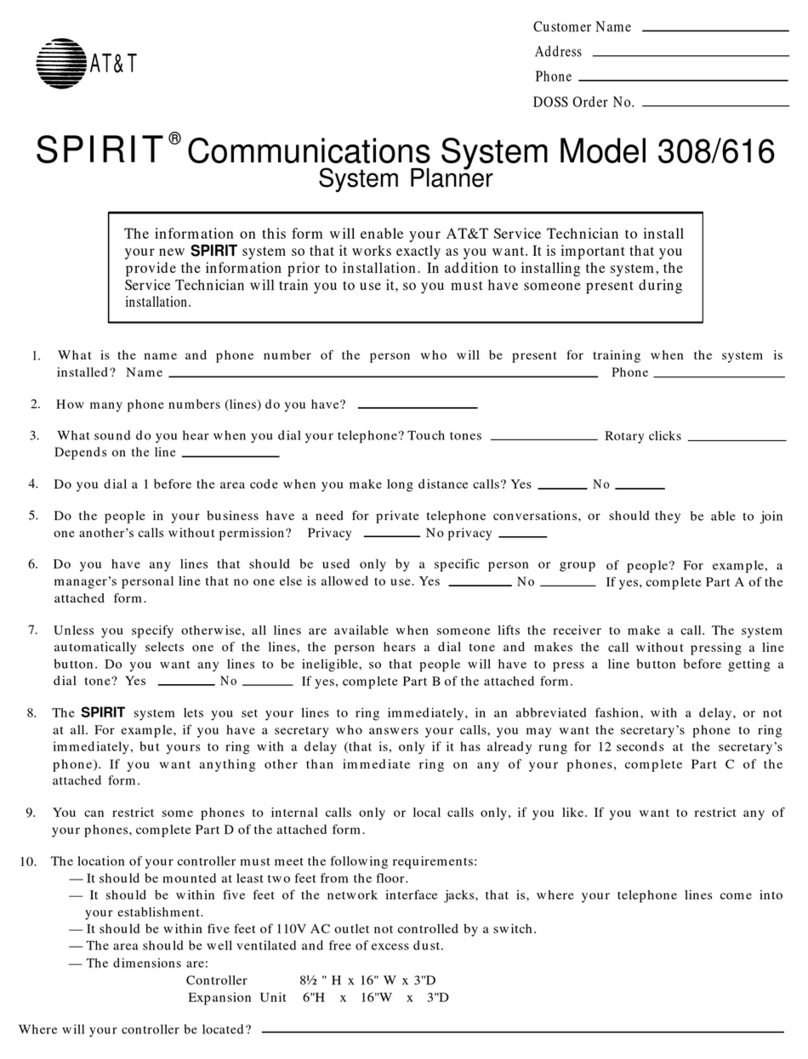 AT&T SPIRIT 308 User guide