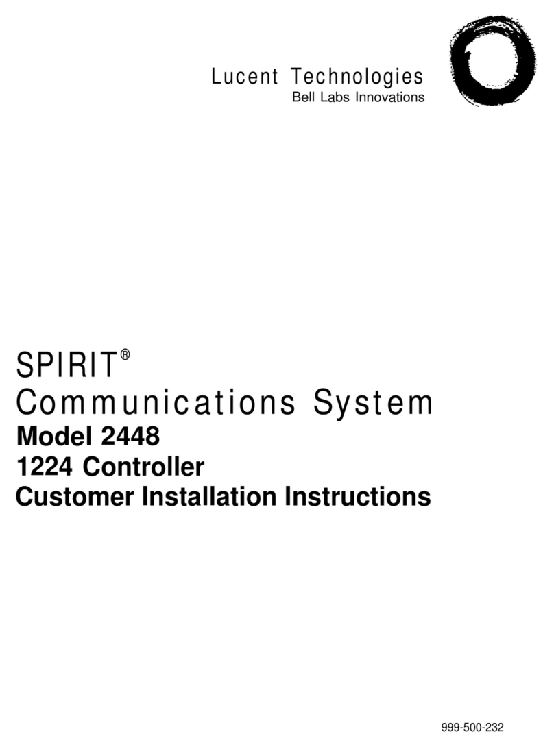 Lucent Technologies SPIRIT 1224 Controller User manual