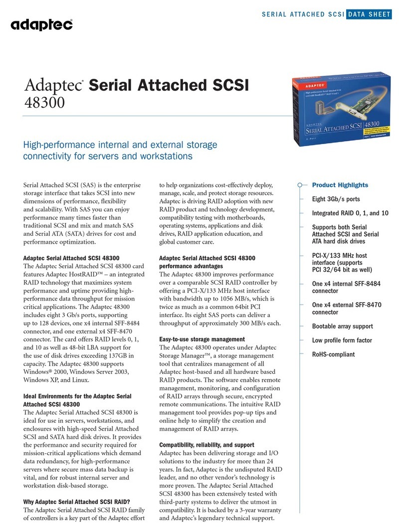 Adaptec 48300 User manual
