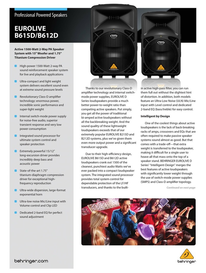 Behringer EUROLIVE B612D User manual