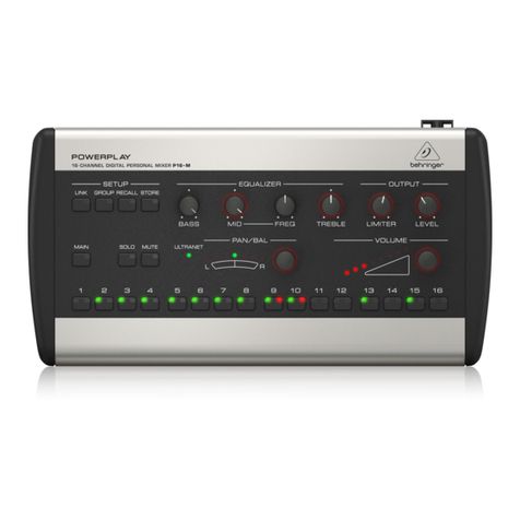 Behringer POWERPLAY P16-M User manual