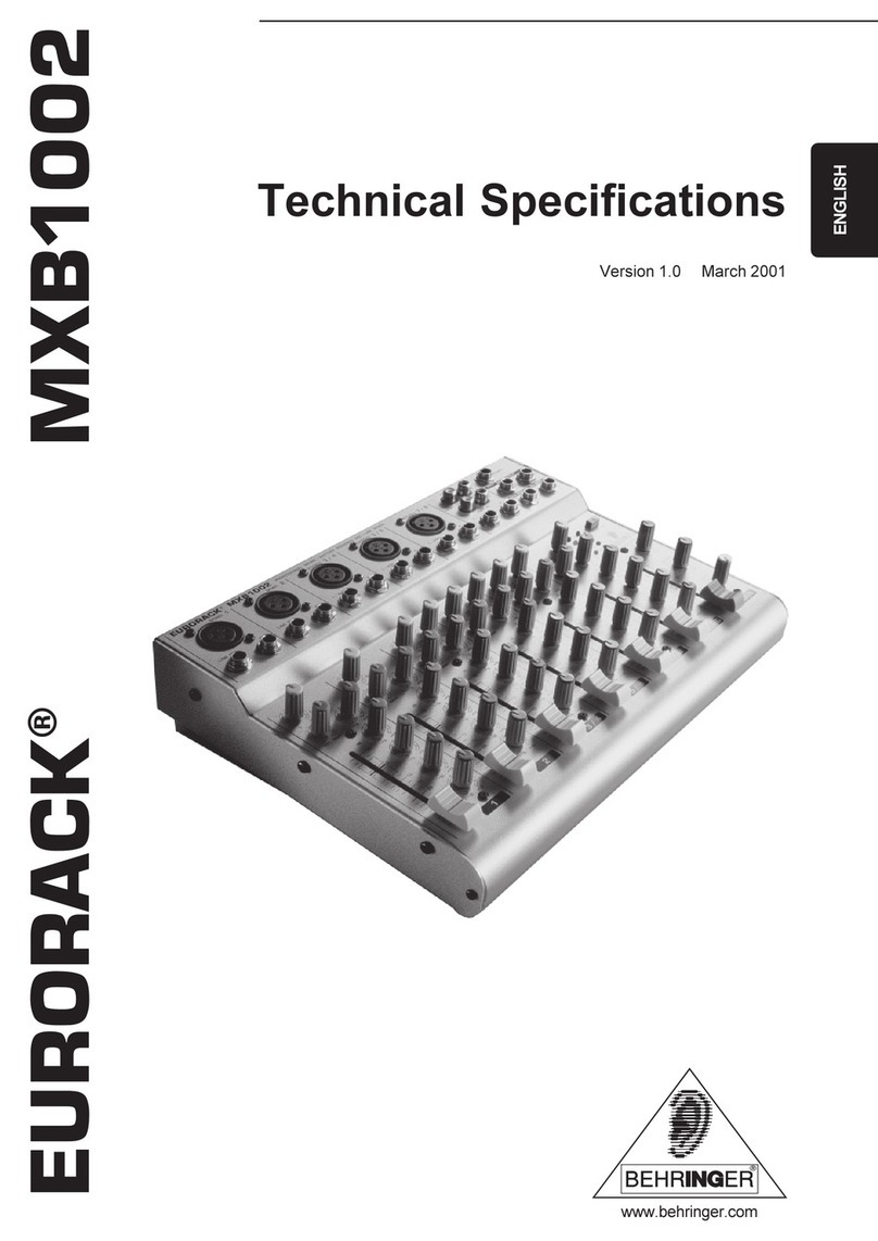 Behringer EURORACK MXB1002 User manual