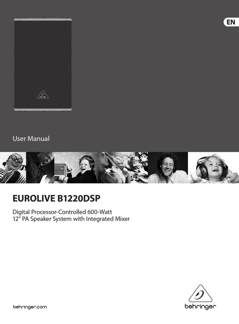 Behringer Eurolive B1220DSP User manual