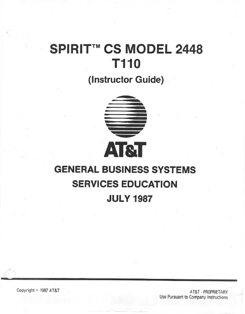 AT&T SPIRIT CS MODEL 2448 T110 User manual