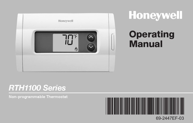 Honeywell RTH1100 series operating manual