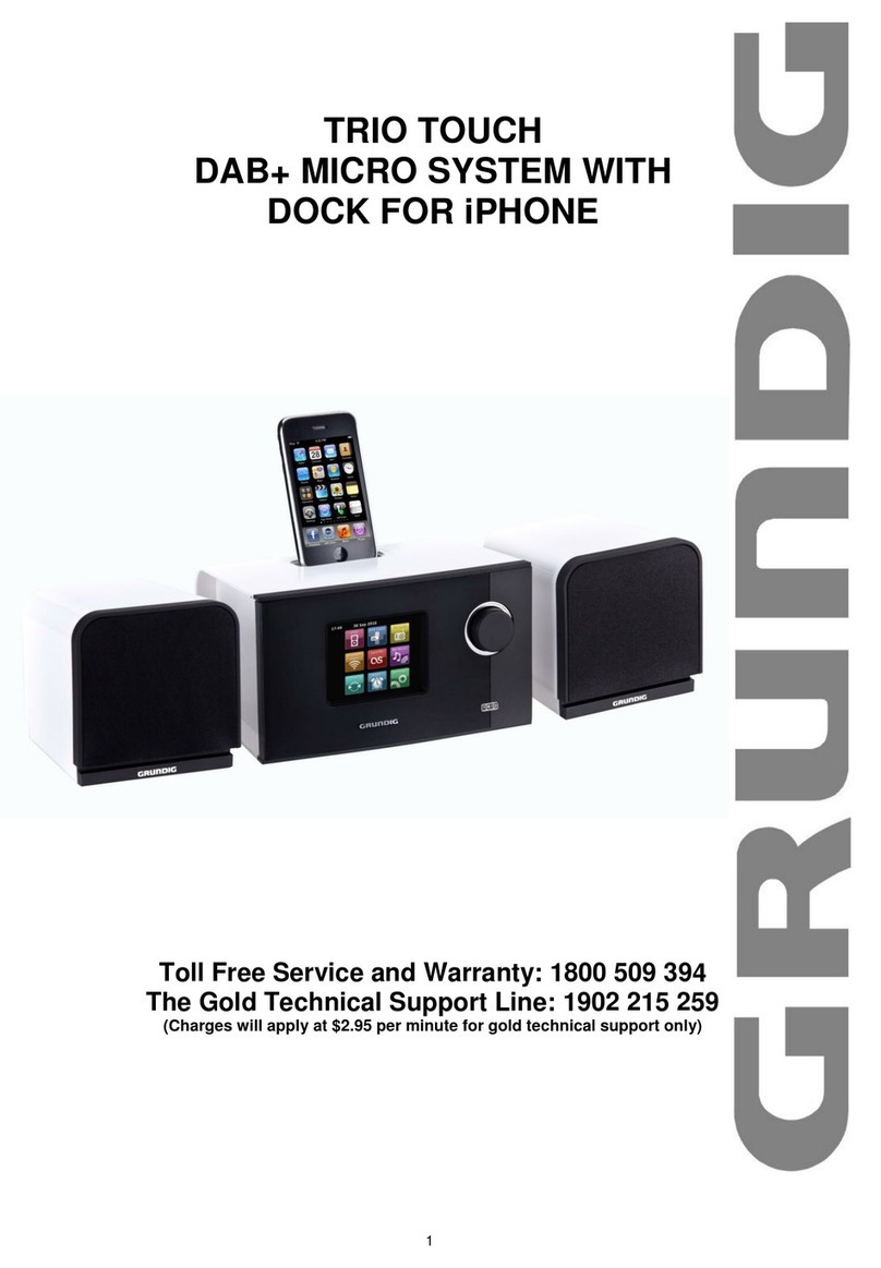 Grundig Trio Touch GMSX1000DABIP User manual