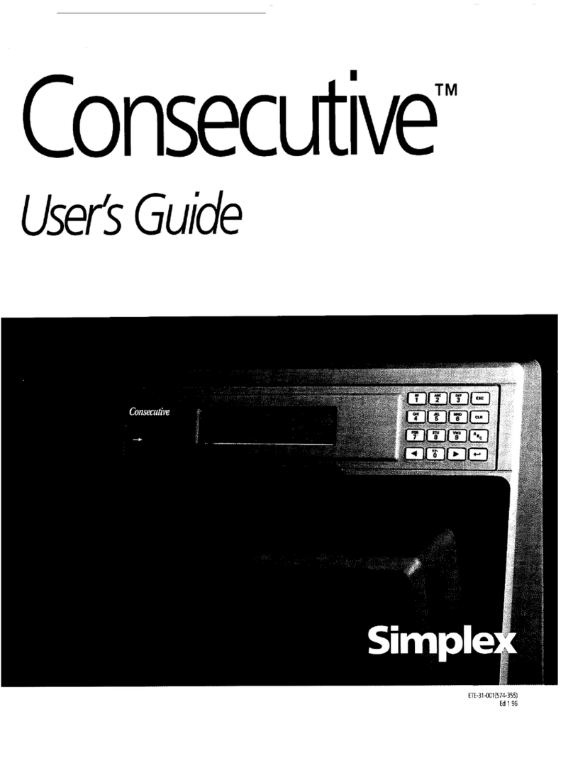 Simplex Simplex Consecutive User manual