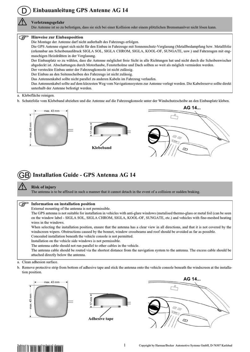 Becker GPS Antenna AG14 installation guide