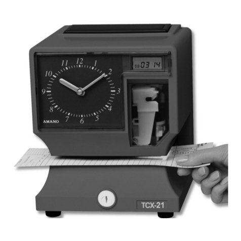 Amano Amano TCX 21 User manual