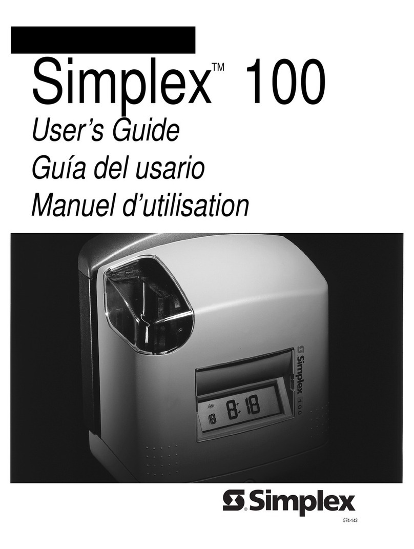Simplex Simplex 100 user guide