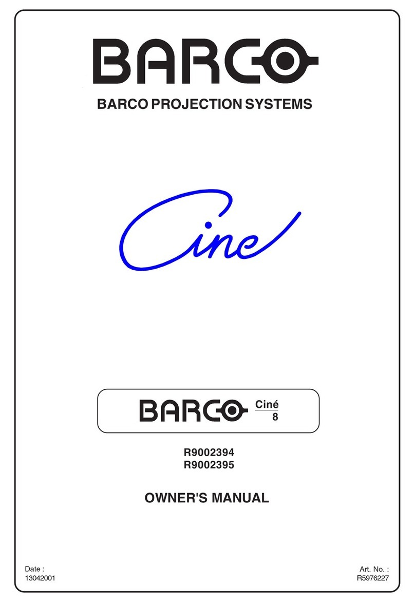 Barco Cine 8 User manual