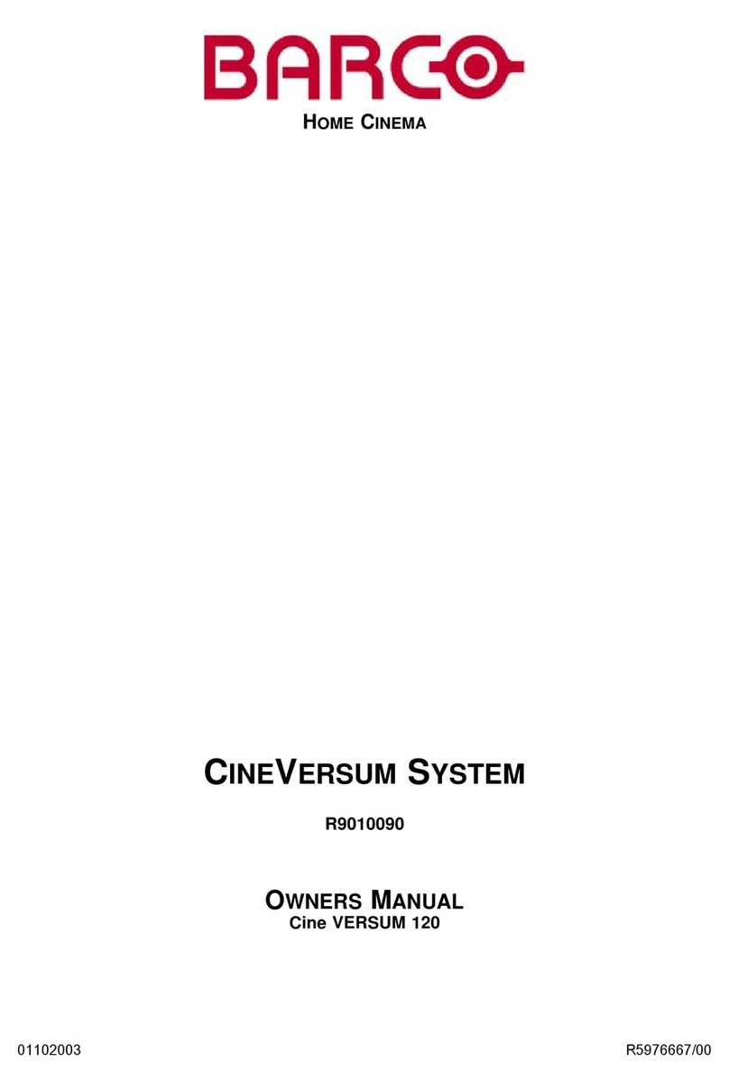 Barco CineVersum 120 owner's manual