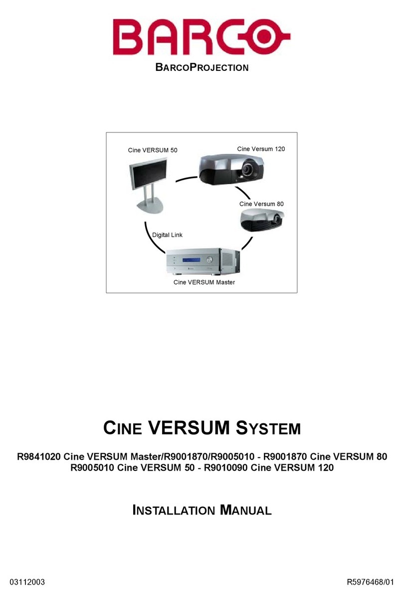 Barco R9841020 Cine VERSUM Master User manual