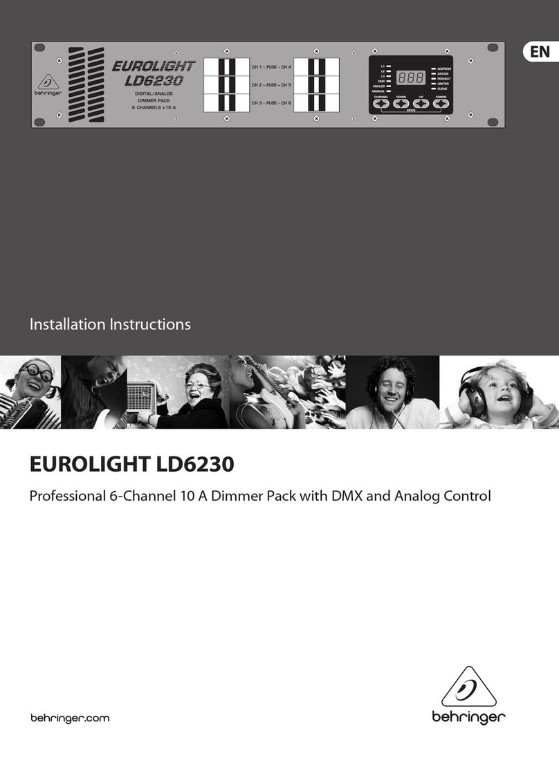 Behringer EUROLIGHT LD6230 installation instructions