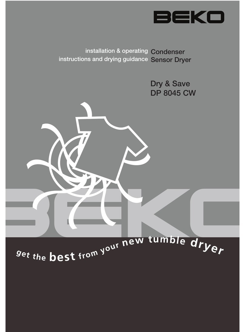 Beko DP 8045 CW Installation & operating manual