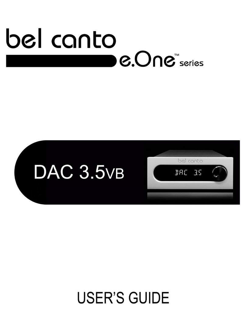 Bel Canto E.ONE Series DAC 3.5vb user guide