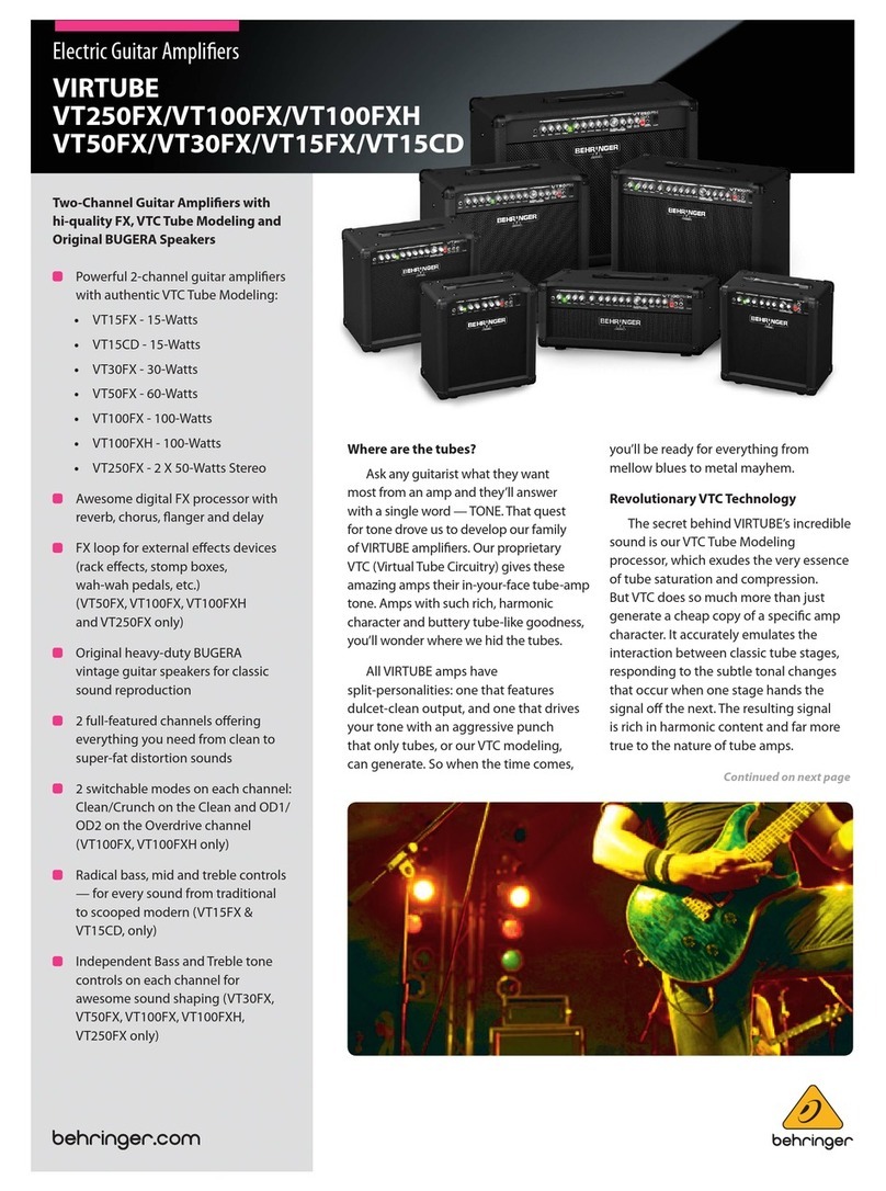 Behringer VIRTUBE VT250FX User manual