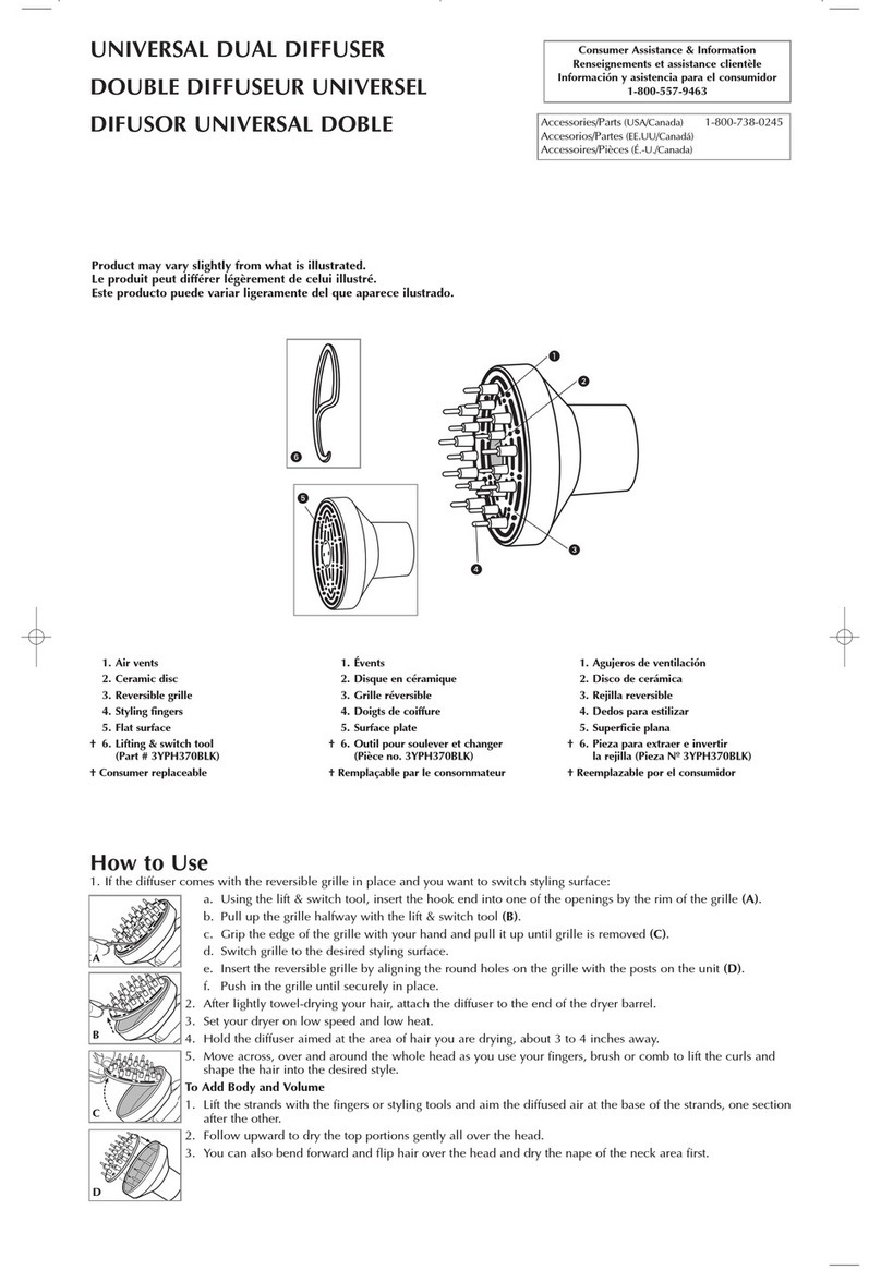 Belson UNIVERSAL DUAL DIFFUSER owner's manual