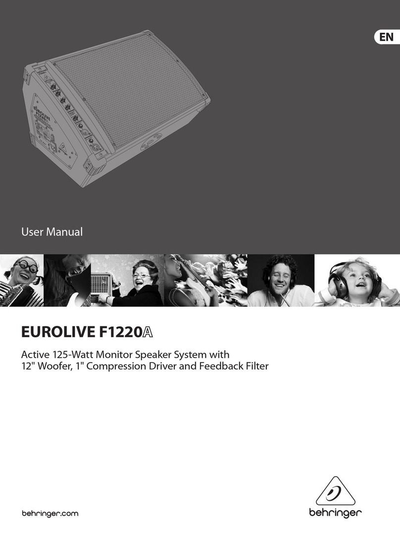 Behringer Eurolive F1220A user manual