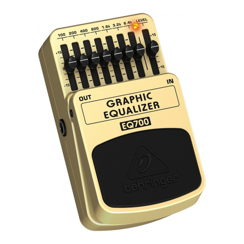 Behringer GRAPHIC EQUALIZER EQ700 User manual
