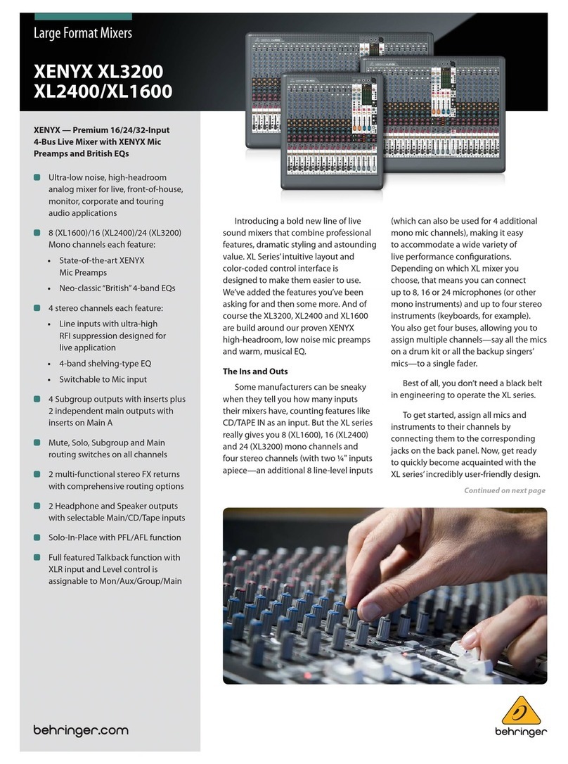 Behringer Xenyx XL1600 manual