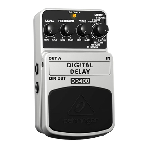 Behringer DIGITAL DELAY DD400 user manual