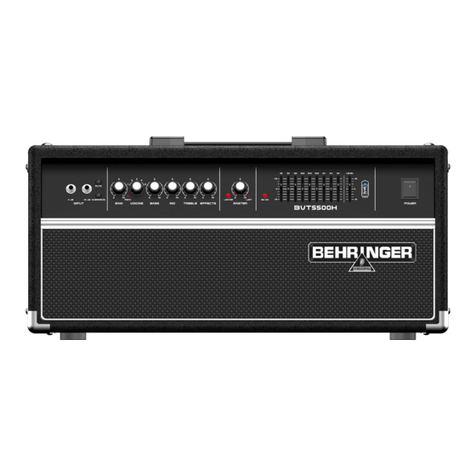 Behringer Ultrabass BVT4500H User manual