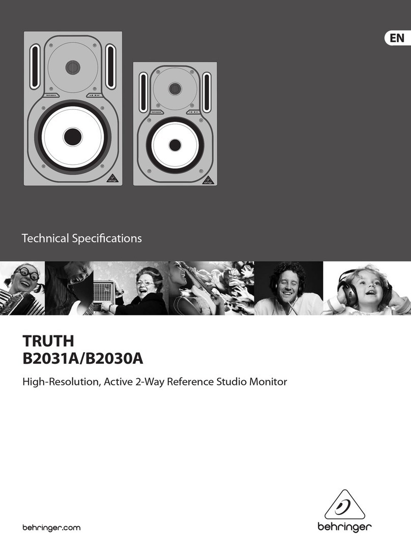 Behringer TRUTH B2031A Technical specifications